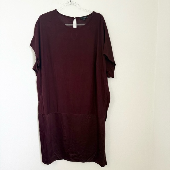 Universal Standards Avenir Double Luxe dress Burgundy Fall Casual Size L / 22-24 - Picture 3 of 10